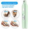 Pet Nail Grinder Rechargeable 2-Speed 3 Grinding Ports Low Noise USB Charging Grooming Portable Rechargeable Dog Nail Trimmer Dog Supply