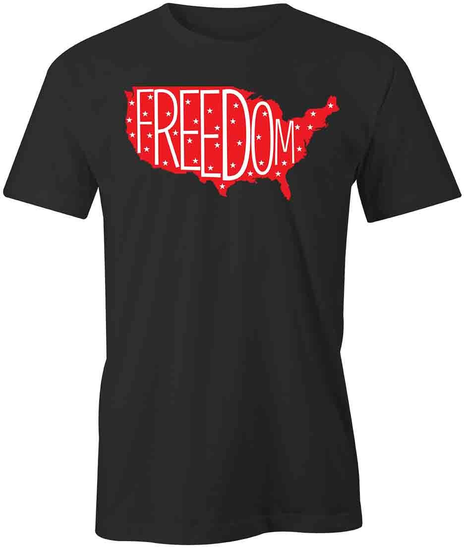 FREEDOM USA RED TShirt Tee Short-Sleeved Cotton CLOTHING AMERICA S1BSA39 XL