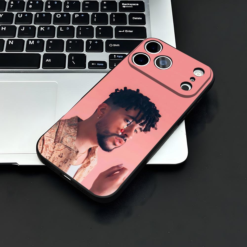 Coque de téléphone Singer B-Bad Bunny Pour IPhone 17 Air 16 E Pro Max 15 14 13 Mini 12 Pro 11 Max Plus Coque Souple Noire