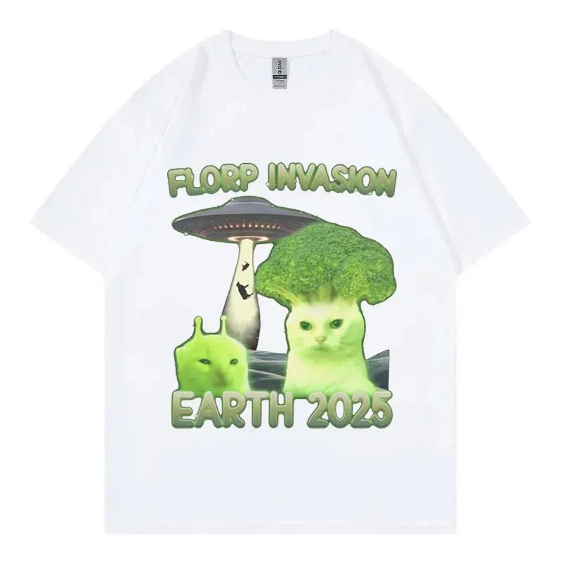 

Round Neck Y2k Tshirt Men Clothing New in Top Tees Mens TShirt Camisetas Florp Lnvasion Funny Alien Brainrot Cat Dank Meme M