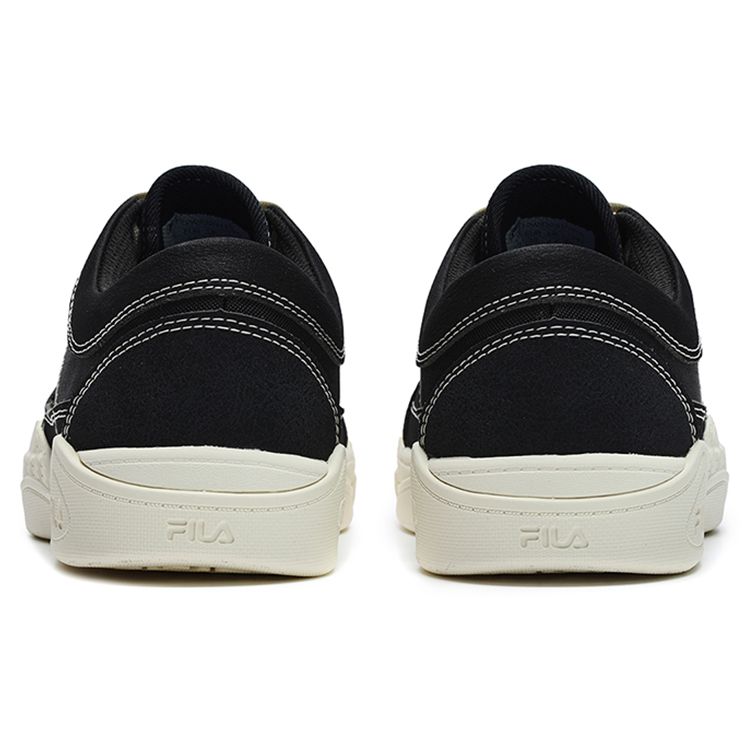 FILA Fusion Street Sports Fabric Synthetic Leather Casual Durable Low-Top Skate Shoes Women sneaker Black White T12W232311FBA