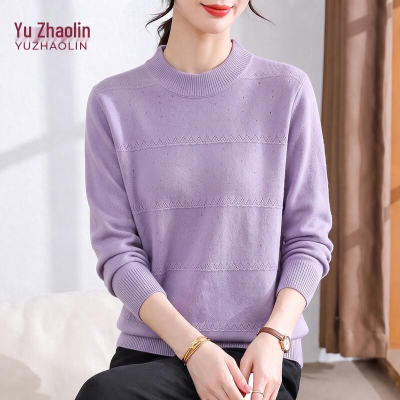 YUZHAOLIN Women's Autumn Crewneck Knit Sweater for Seniors