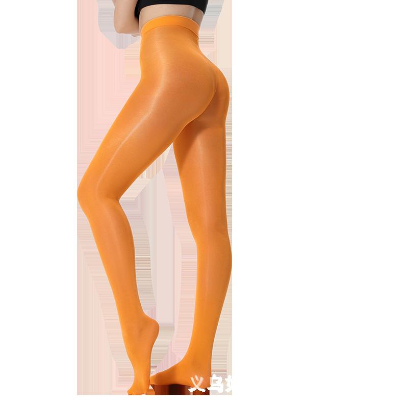 Collant modellanti 60D resistenti agli strappi taglie forti per donna, calze da yoga/danza lucide, leggings lisci da donna, pantaloni da ginnastica, calzetteria