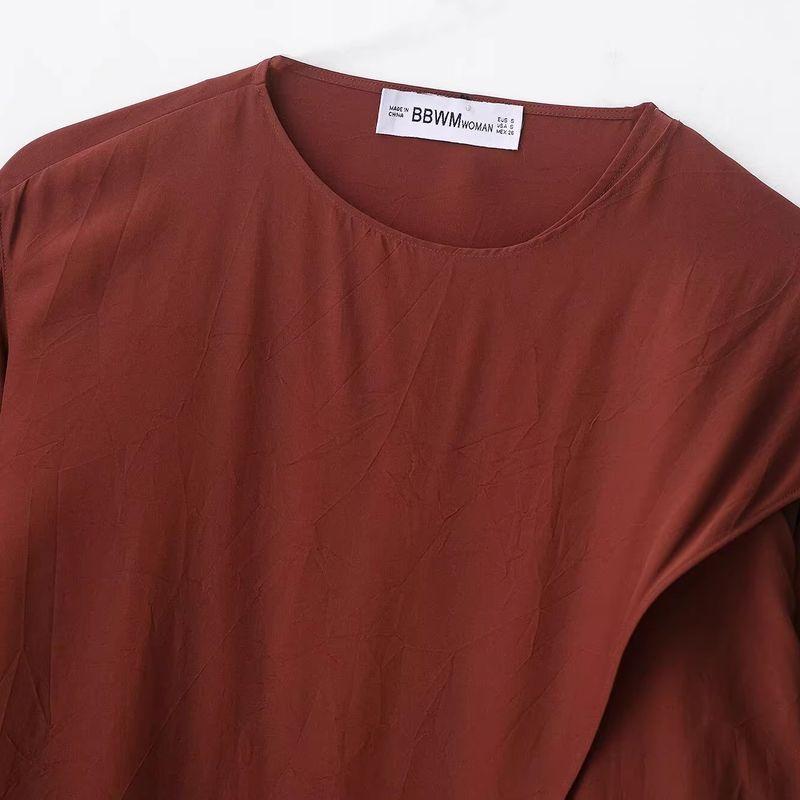 Araltay New Arrival Fashion Style Women's Clothing Fashion All-Match Minimalist Casual Style Bow Tie Neckline Elegant Smock Top