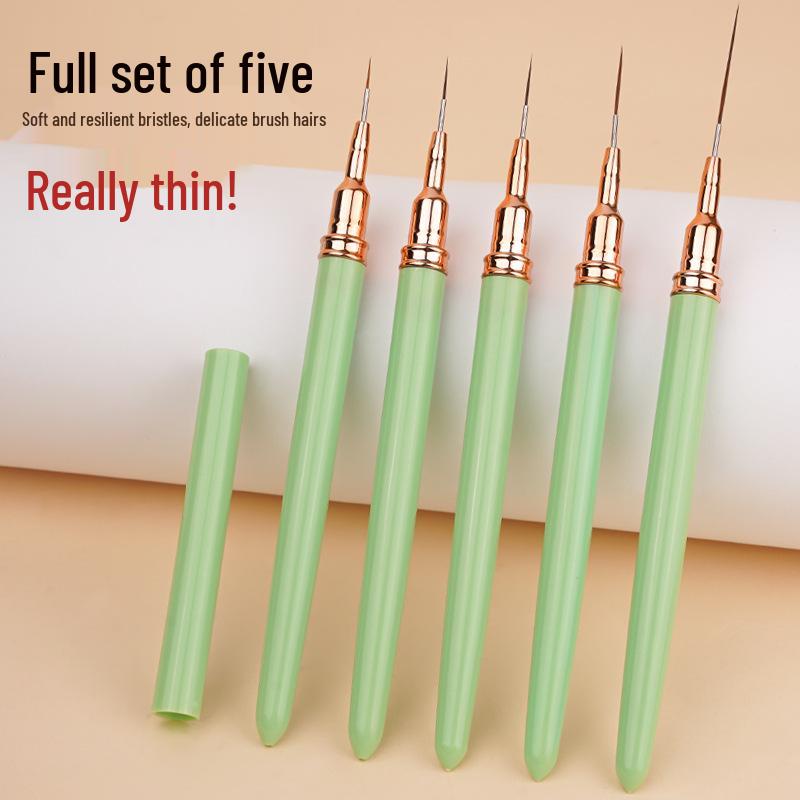 

Macaron Color Series Fine Line Nail Art Brush Set (5 Pieces) for Salons