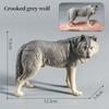 Educational Forest Animals Toy Figurines Set - Wolf Fox Hyena Realistic Jungle Zoo Animal Models Kids Christmas Gift