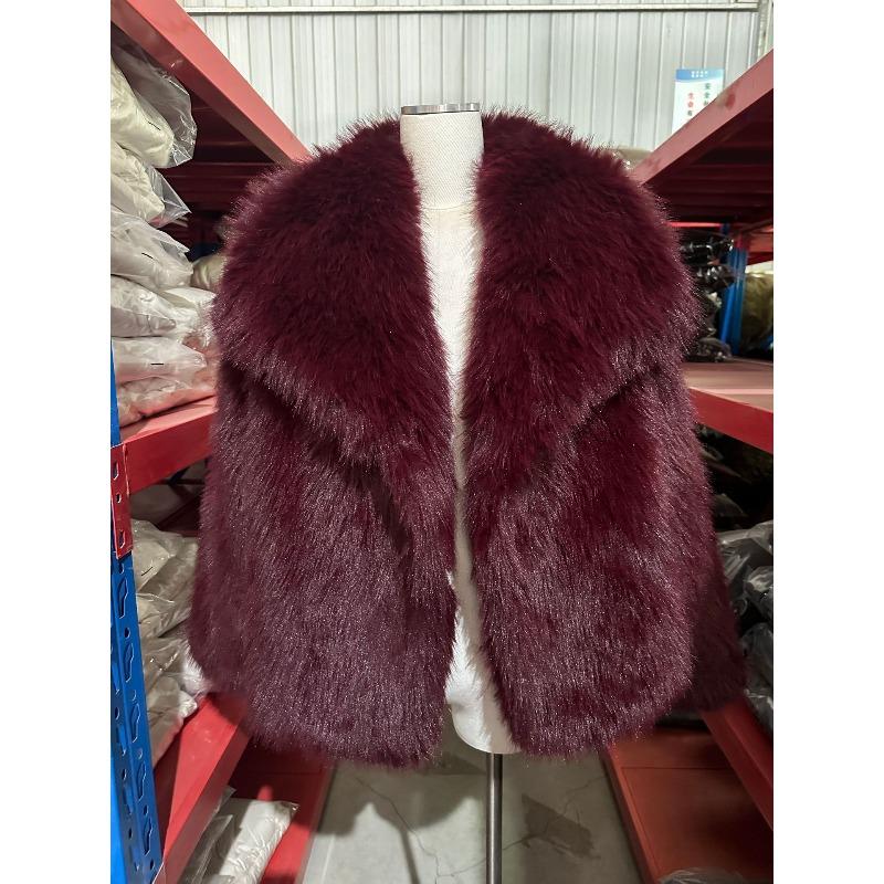 Lazy wind fox fur coat short autumn and winter artificial fur women's fur coat