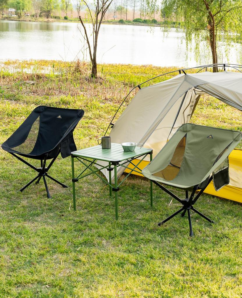 New camping swivel swivel integrated frame and full storage super easy to unfold and weight comes with storage easy to load capacity 120kg [iClimb]