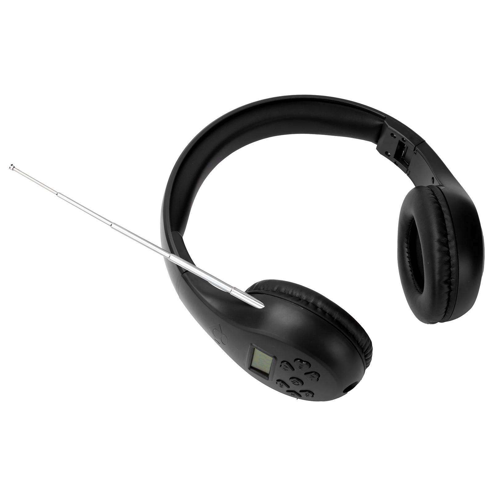 

50‑108 МГц FM-наушники для обучения, внешняя антенна с дисплеем емкости аккумулятора FM-гарнитура