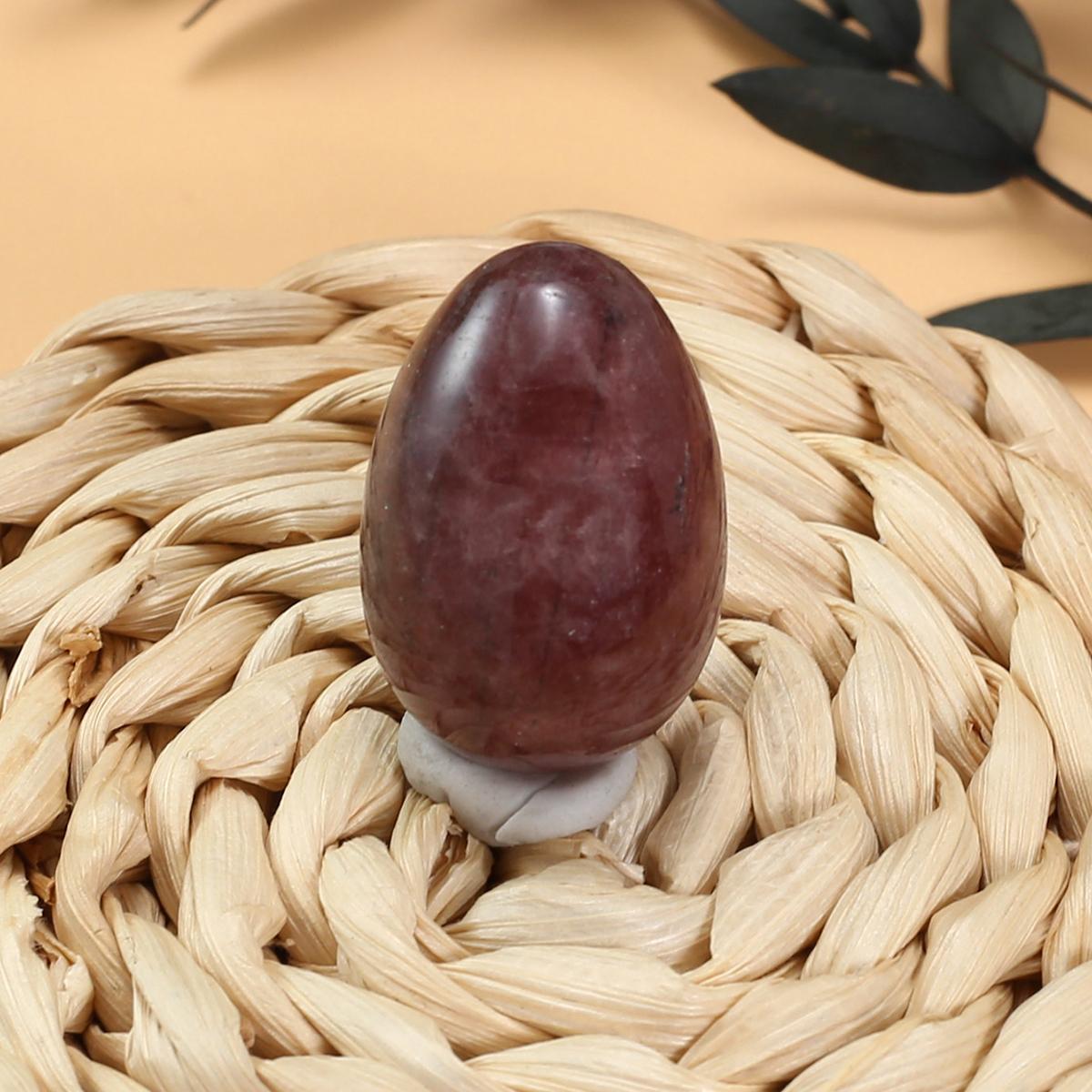 

Особисті прикраси Статуя Натуральне каміння Аметист/агат Яйцеподібні фігурки Цілющі кристали Декор кімнати Дорогоцінне каміння Реміснича брелок 31x20mm