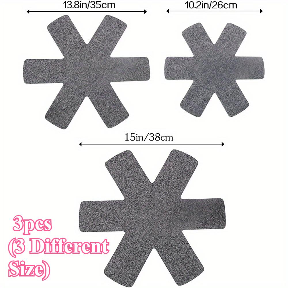 

10.2/13.8/15inch Pot And Pan Protectors, Set Of 12 And 3 Different Size, Pot Dividers Pads, Stacking Pan Protectors, Pan S