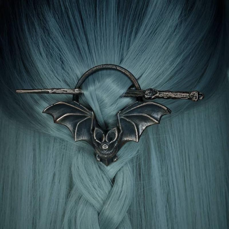 Ladies' Retro Dark Bat Hairpin cupru