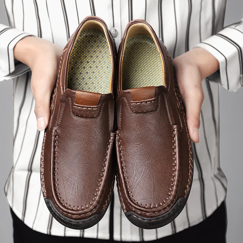 Încălțăminte pentru bărbați noi de vară, ușoare, confortabile, respirabile, pentru mers, pantofi pentru bărbați, pantofi mari pentru bărbați, din piele