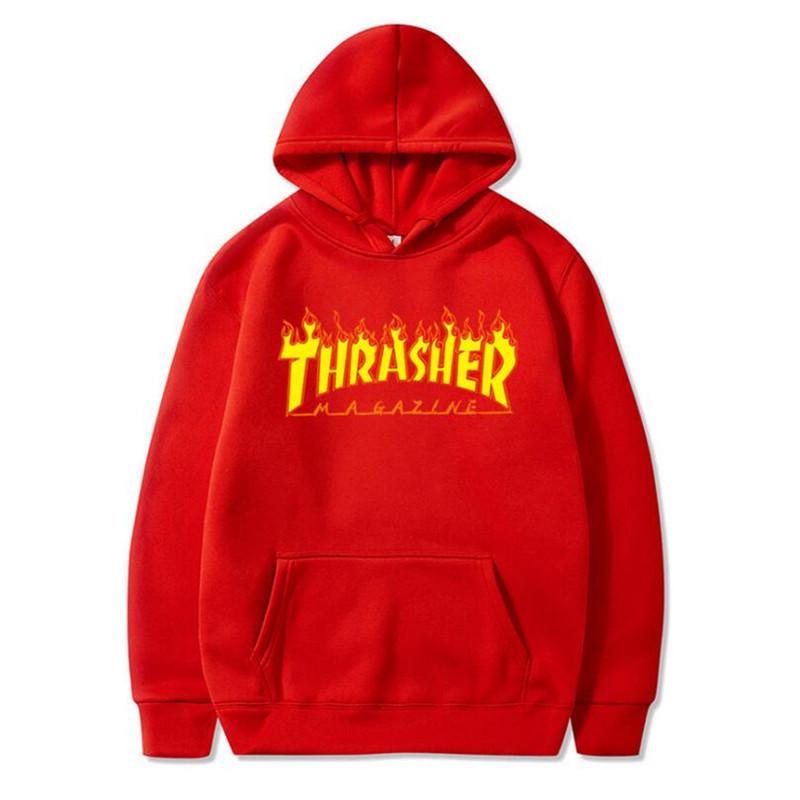 Trendiger Herren-Hoodie mit Buchstabenaufdruck für den grenzüberschreitenden Handel M rot