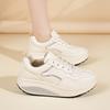 Echtes Leder Dicke Sohle Höhenvergrößernde Sneaker - Lässige Rocker Sportschuhe für Frühling und Herbst