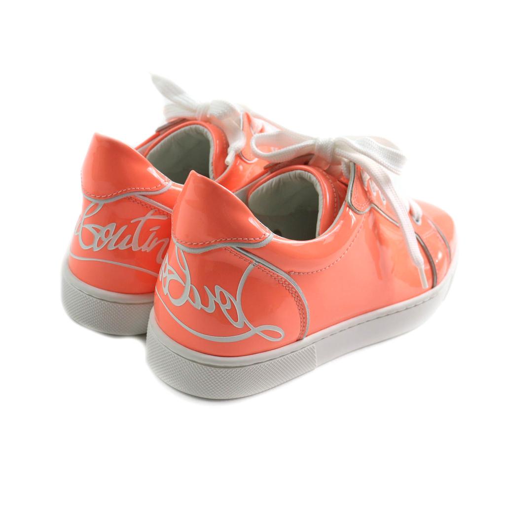 Pristine Christian Louboutin sneakers FUN VIEIRA Lace-up Orange Patent leather Used