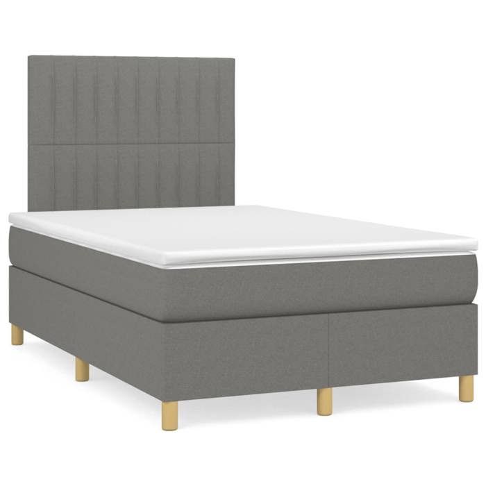 VidaXL Sommier à lattes de Lit avec Matelas et LED, Lit Rembourré, Lit Double, Lit Adulte de Chambre à Coucher Intérieur, 3270261