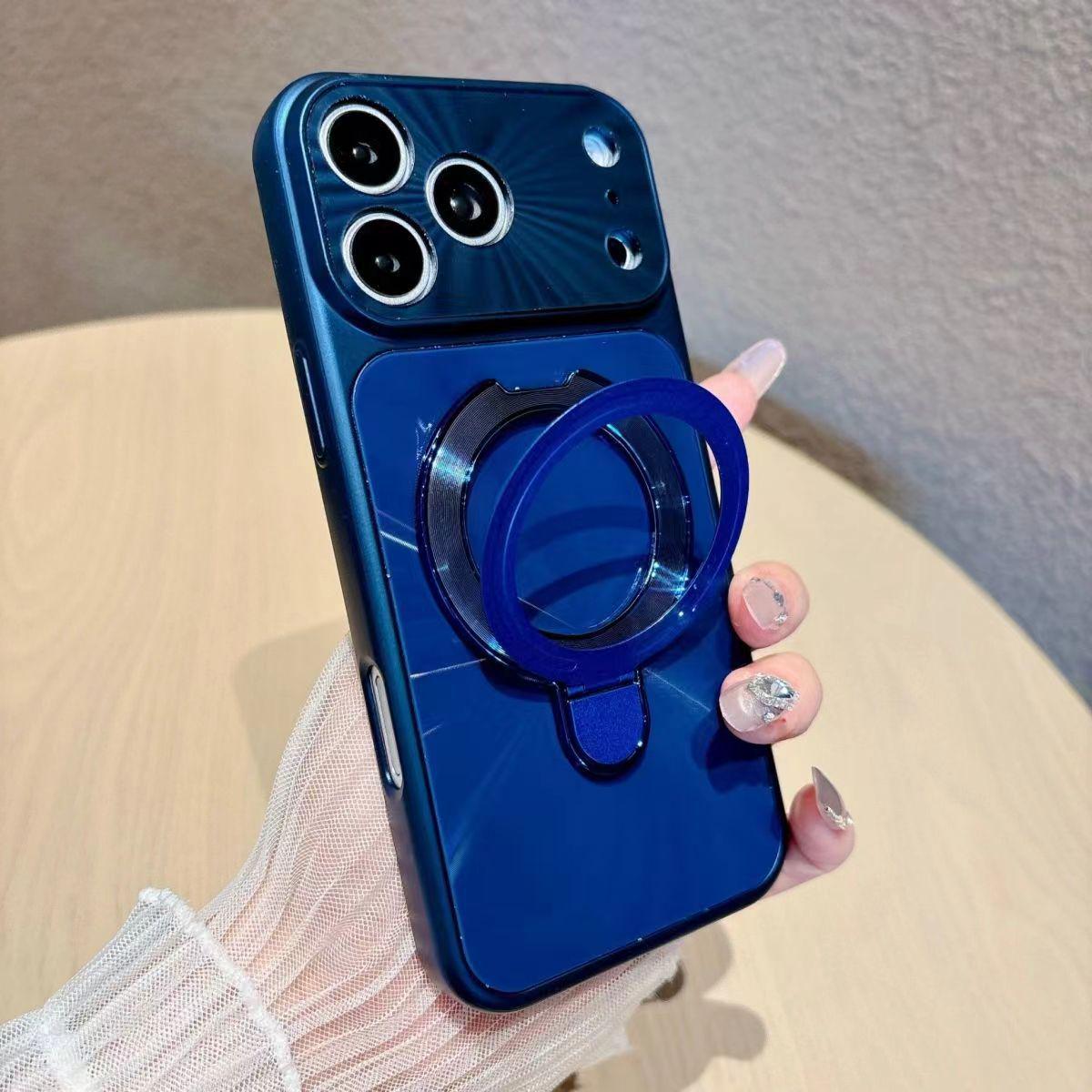 

Magnetic Stand Phone Case for iPhone 17 Pro Max with Large Window, Drop-Proof, Apple 15/16 Compatible iPhone 13 темно-синий