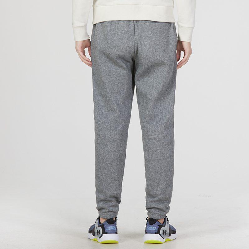 Under Armour Essential Knitted Sweatpants Men's Gray Thickened Cuffed Pants 1373882-012