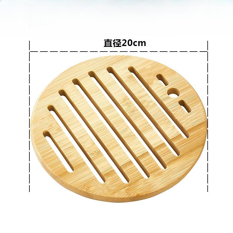 1pc Heat-Resistant Wooden Trivet Mat for Dining Table - Non-Slip, Durable Kitchen & Dining Table Protector with Ergonomic Handle