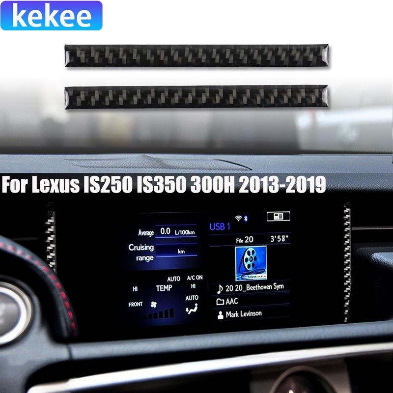 Carbon Fiber Car Accessories Center Console Strip Modified Interior Cover Sticker Trim For Lexus IS250 IS350 300H 2013-