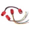 Motorcycle OBD Diagnostic Plug Durable Metal Pins Fuel Injection Tester Adapter 2Pcs DJ7065Y-0.6-11/21 for Frequent Shop Use
