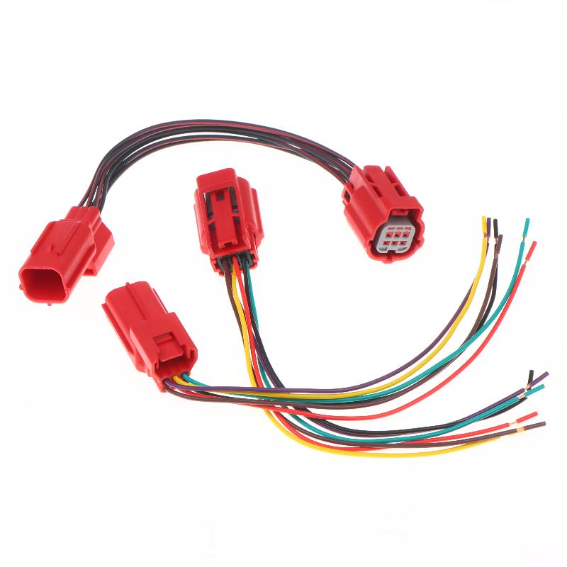 Motorcycle OBD Diagnostic Plug Durable Metal Pins Fuel Injection Tester Adapter 2Pcs DJ7065Y-0.6-11/21 for Frequent Shop Use