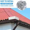 4 Stück/Set Spritzwassergeschützte Aluminium Dachrinnen Schutzgitter Flache Schindel Regen Tropfkante Rinnenschutz Außenbereich
