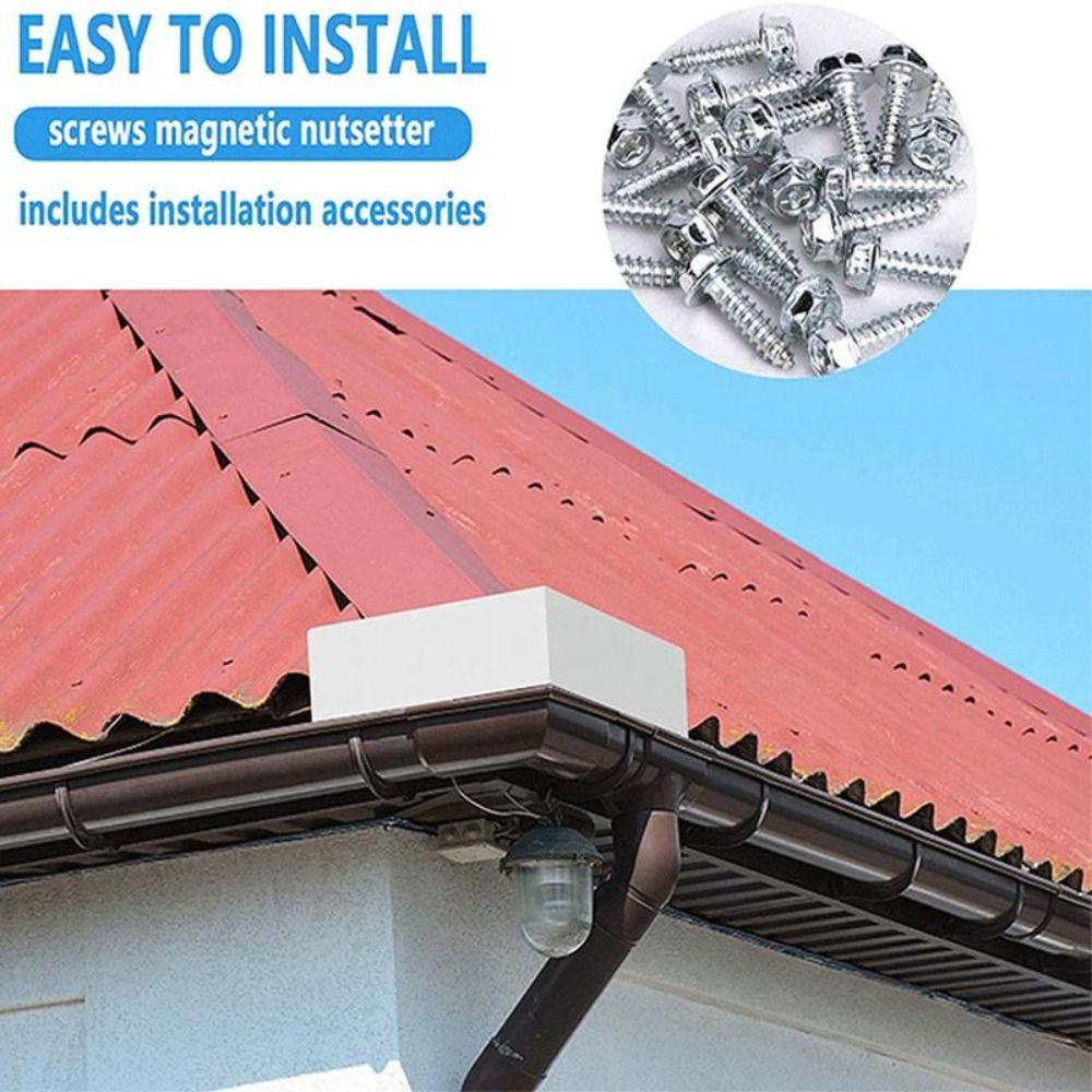 4Pcs/Set Splash-proof Aluminum Roofing Gutter Guards Flat Shingle Rain Drip Gutter Guard Outdoor