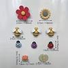 10pcs Tulip Flower Fridge Magnets Oval Shape Insect Refrigerator Sticker  Home Decor