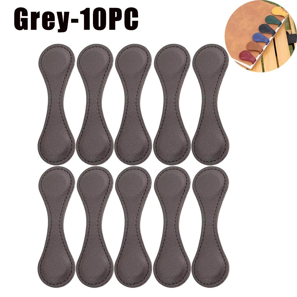 Vintage Magnetic PU Leather Bookmark Handmade Double Sided Charm Decorative Hanging Accessory for Bookworms Reading Gifts