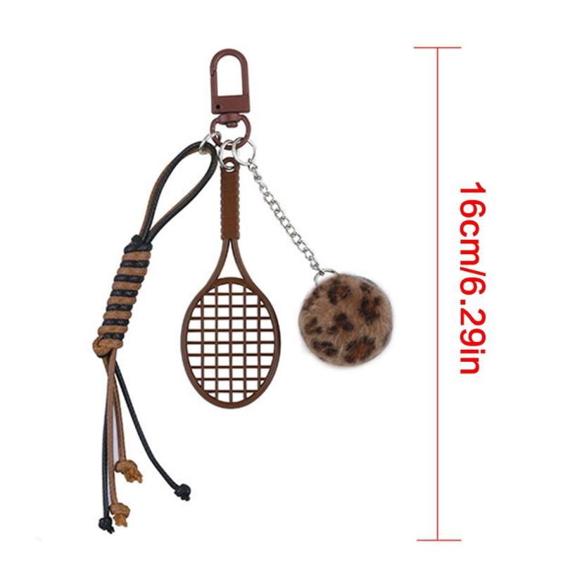 Creative Plush Bag Pendant Ball Racket Bag Charm Keychain Accessory for Fashionable Adults and Sports Enthusiasts