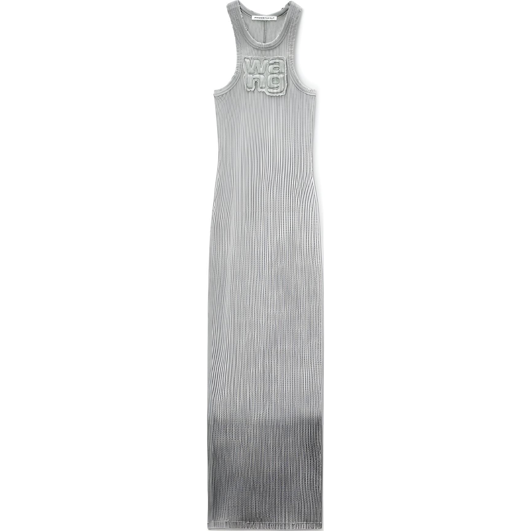 Alexander Wang logo-appliqué ombré maxi dress