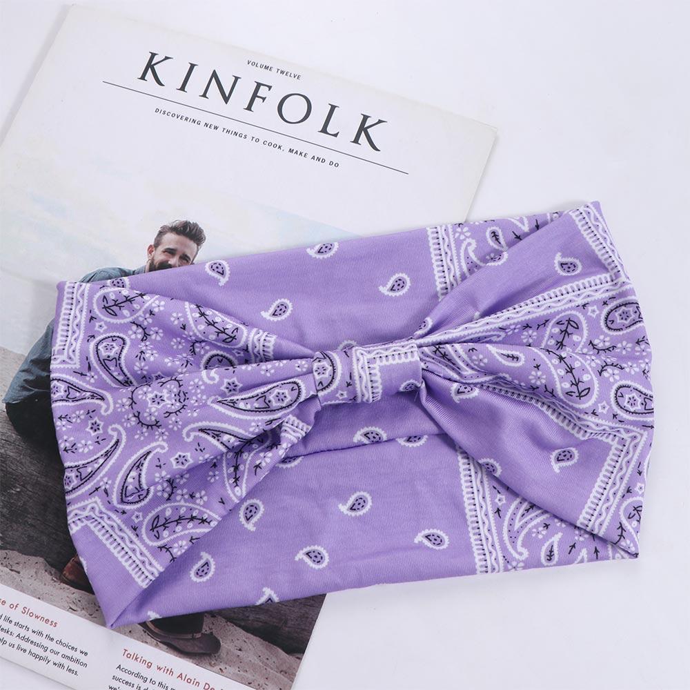 Turbantes Nó Boho Elásticos Headwrap Borda Larga Lenços de Cabeça Florais Headband Faixa de Suor Esportiva Dança