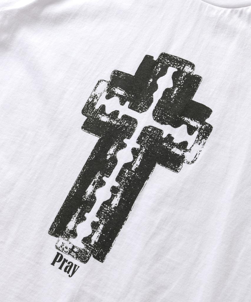 AMOU Razor Cross Half T-Shirts White