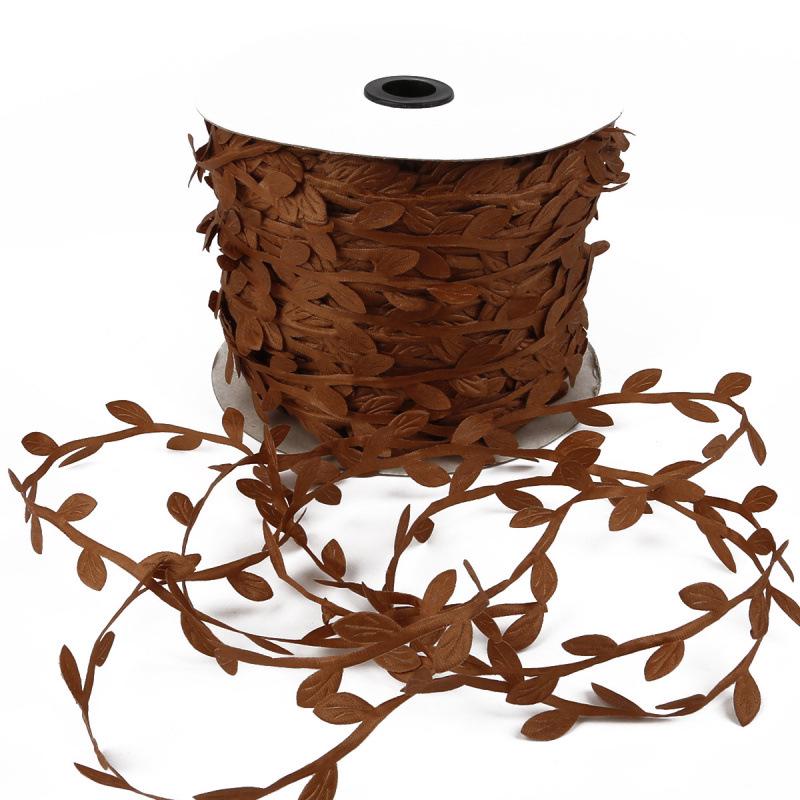 Polyester Leaf Lace for DIY Clothing, Jewelry, Wreath, and Rattan Bag Decorations