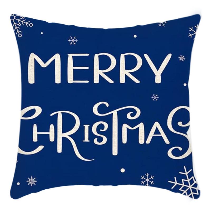 New Christmas Santa Claus Pillowcase Home Sofa Cushion Car Cushion Cartoon Christmas Pillowcase