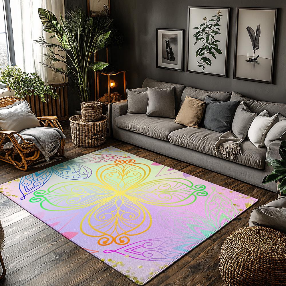 

Unique Abstract Area Rug Washable Non-Slip Floor Mat Home Decor Living Room Bedroom Carpet Modern Art Design Indoor Outdoor Rug 50cm x 80cm