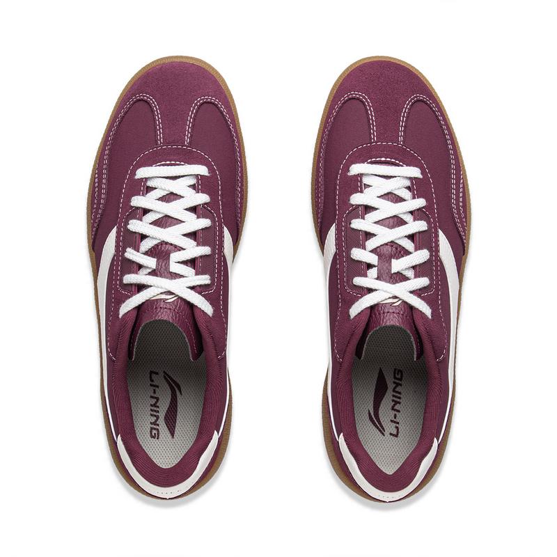 New LiNing Yunchuan 2 Slip Resistant, Abrasion Resistant, Lightweight Low Top German Army Trainers Men's Dark Red Purple AGCV337-6