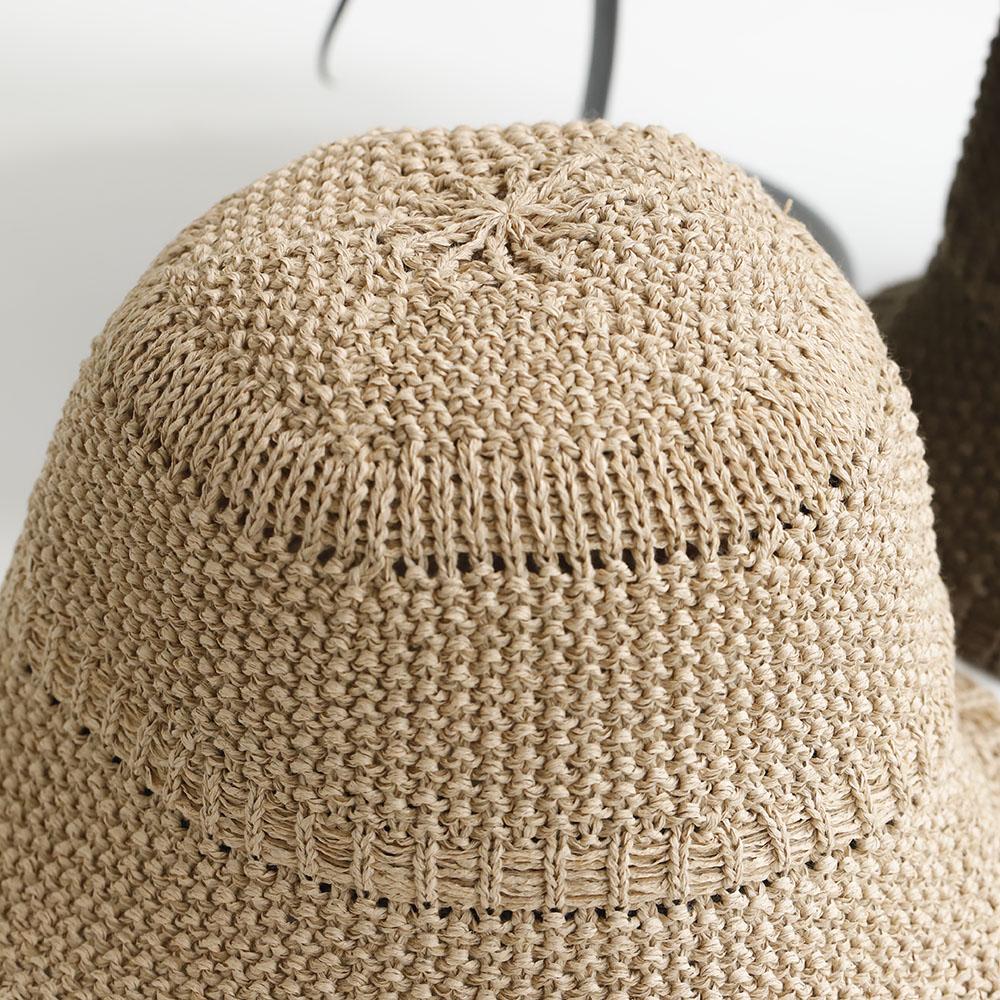 2026 new Beach Hat Summer Women Visor Breathable Chic Bucket Hats Fisherman Cap Hand Weaving Girl Fishing Sun Caps For Women