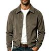 Herren Cordjacke Reverskragen Knopfleiste Seitentasche Vintage Amerikanisch Retro Lässige Oberbekleidung Herbst Winter Tägliche Jacken