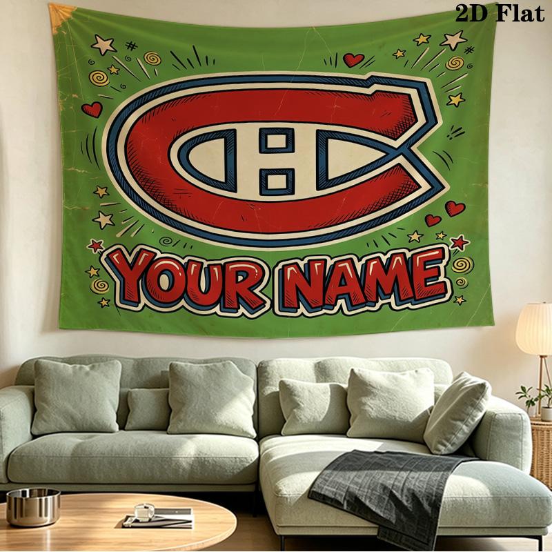 Personlig Montreal Canadiens Tryckt Väv – Väggbonad för Sovrum, Studentrum och Heminredning