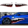 Car Bumper Stickers, Shark Mouth Tooth Teeth Graphics PVC Car Body Stripe Sticker Decal Waterproof for Car Truck SUV, 59 X16 Inches, Left & Right