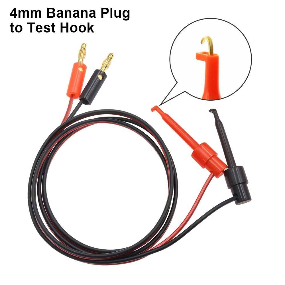 1Pcs Cable Gold Plated Multimeter Test Leads Wire Connector  Electric Hook Clip Test Tools