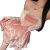 Pink christmas lingerie pure lust lace nightdress sexy pajamas uniform qqny clothes women