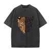 Vintage Purple Leopard Graphic T Shirt Animal Print Acid Wash Oversized Tee