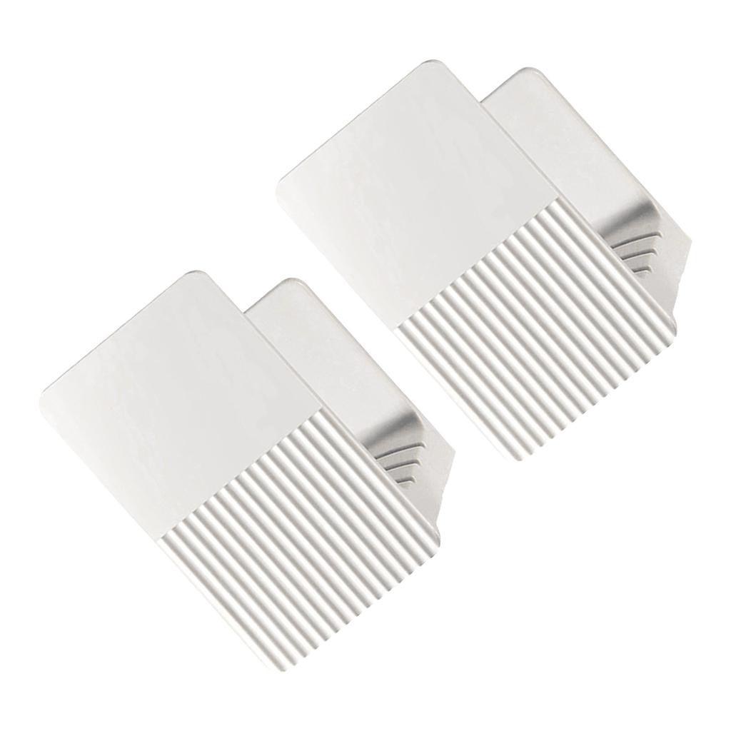 1 Pair of Pot Pan Lid Holder Punch Free Wall Mount Organizer Plastic Kitchen Storage Rack White