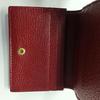 [Pre-Owned] Butterfly Print Logo Double Fold Canvas And Leather Card Holder Wallet Small - Very Good #198PXTH