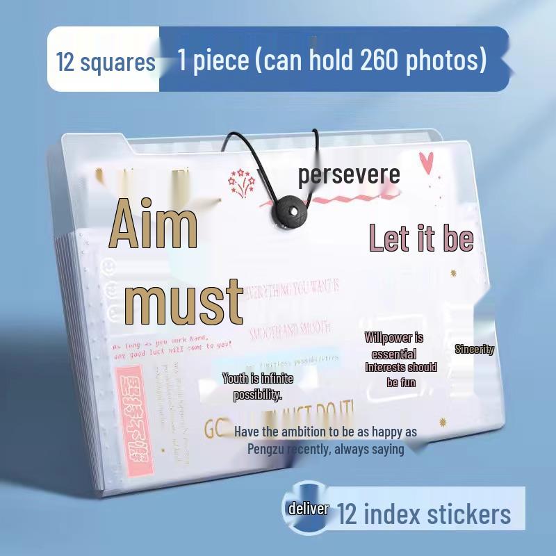 A4 Multi-Layer Test Paper Storage Folder for Students - Accordion Organizer for Junior & High School Students