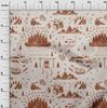 oneOone Cotton Poplin Brown Fabric Camping Craft Projects Decor Fabric Printed By The Yard 42 Inch
